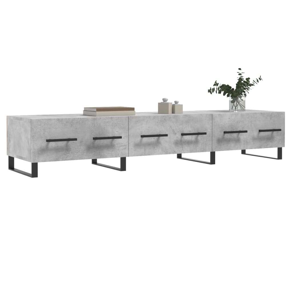 Nowoczesna konsola telewizyjna z szufladami, 150 x 36 x 30 cm, trwała sklejka i metal, stylowa szafka do przechowywania, eleganckie centrum rozrywki do salonu