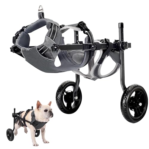 BECEMURU Dog Wheelchair for Back Legs, Doggy/Cat Wheelchair with Disabled Hind Legs Walking, Lightweight with Protective Vest Mobility Aids for Small Pets Hind Limbs (Medium)