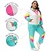 UOUA Plus Size 80s Outfit for Women 90s Costume Long Sleeves Windbreaker 2 Piece Party Tracksuit BlackPrint 4XL
