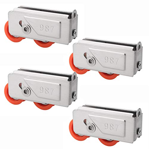 Poleas para Ventanas, Puertas Correderas De Aluminio Y Poleas para Ventanas, Altura De Rueda Ajustable, Rodamientos De Bolas Sellados, Un Paquete De Cuatro Cover