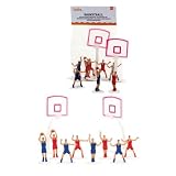 Party Store web by casa dolce casa Kit de baloncesto de 10 piezas, 8 jugadores, 2 canastas para decorar la tarta
