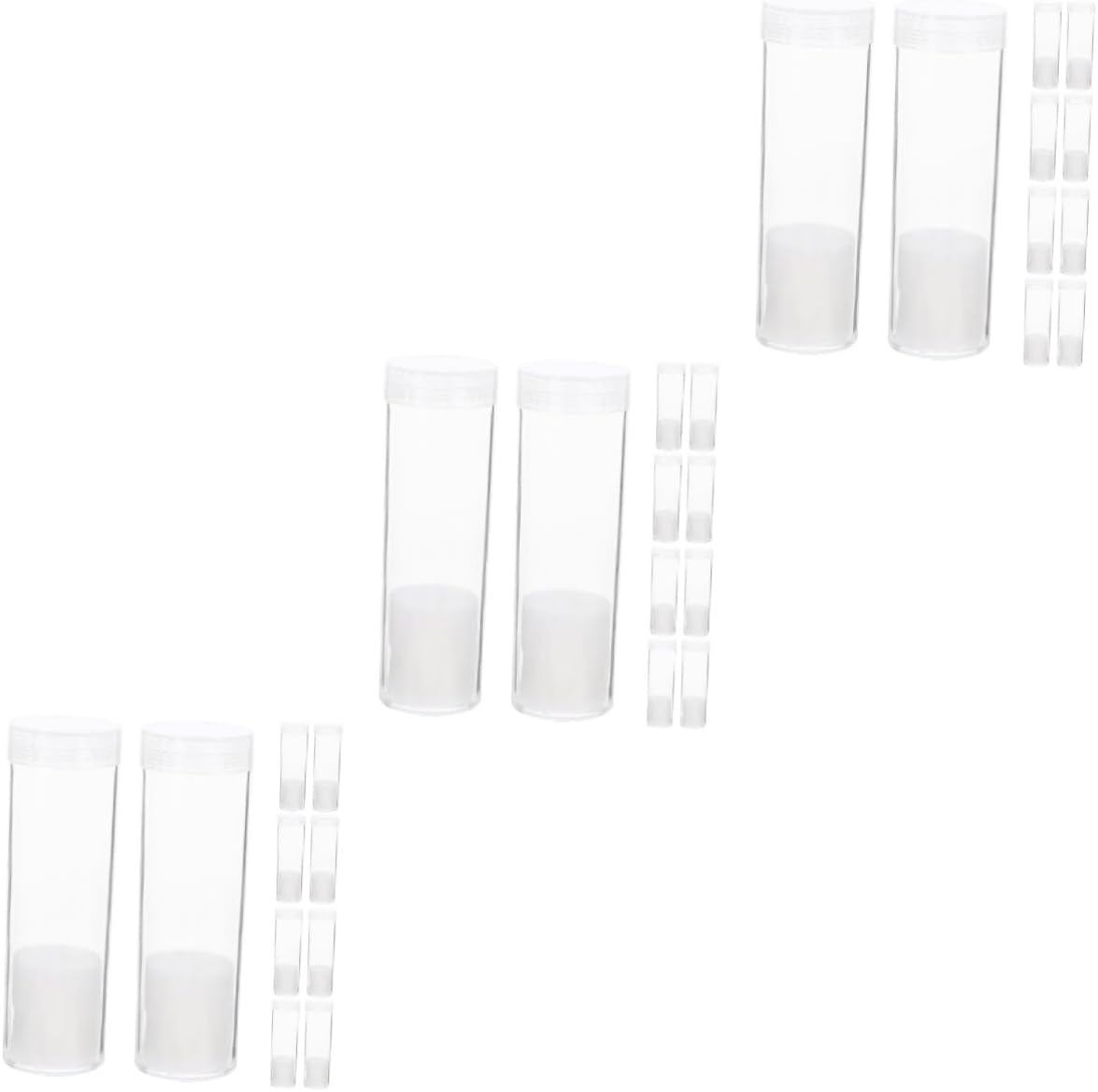 Housoutil 30pcs Clear Storage Tubes Protectors Holders for Collectibles Prevents Scratching and