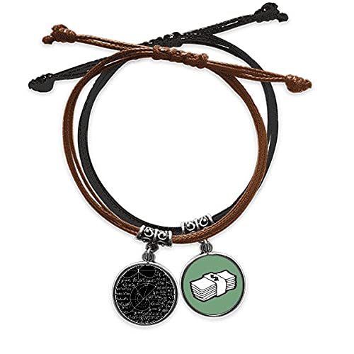 Pulsera ciencia de cuero para vestir a diario en la universidad y eventos casuales