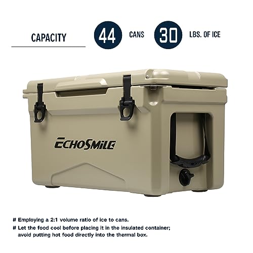 Image of EchoSmile 25 /30 /35 /40 /60 /75 Quart Rotomolded Cooler, Built to Stand up to The Rigors of The Journey
