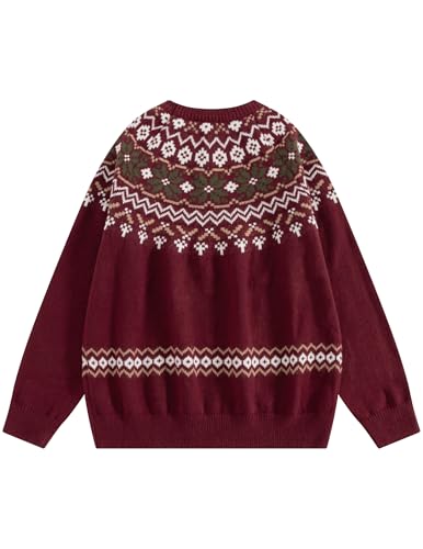 Vamtac Sweaters For Men Fair Isle Pullover Sweater Christmas Outfits Crewneck Vintage Jumper Tops Fall Winter Soft Knit 6 Vamtac Sweaters For Men Fair Isle Pullover Sweater Christmas Outfits Crewneck Vintage Jumper Tops Fall Winter Soft Knit - Image 7