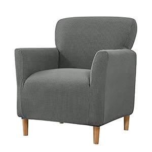 Stretch Mid Century Modern Armchair Slipcover 1-Piece Armchair Slipcovers for Living Room Furniture Protector (Dark Grey)