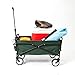 Seina Heavy Duty Compact Folding 150 Pound Capacity Outdoor Utility Cart, Green