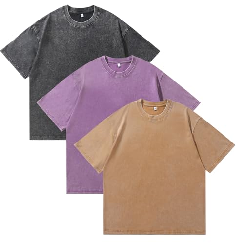 T-shirt de sport homme coupe ample lot de 3 hauts anti-friction look vintage