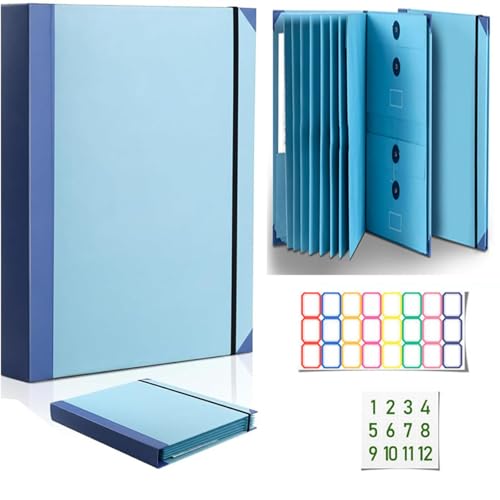 2026 New The Life Book Document Organizer, in Case I Die Binder, Accordion Expanding File Folder with Labels, Portable Legal A4 File Holder for Home Office Documents Storage