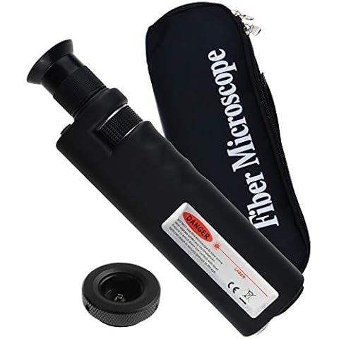 400x Handheld Fiber Optical Microscope Inspection for Coaxial Illumination Including 2.5mm and 1.25mm Adapters Cover