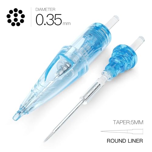 Image of WJX Tattoo Cartridges 20Pcs Disposable Needles Round Liner 1211RL