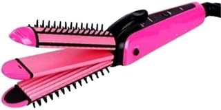 Professional Hair Styler 3in1 Straightener,Crimper, And Curler Pink colour pack of 1