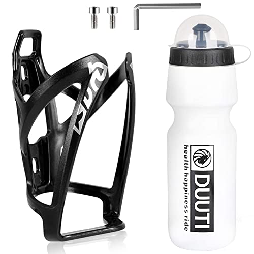 Bike Water Bottle Cage and Water Bottle Set Lightweight Bike Water Bottle Holder with 700ML BPA-Free Sports Drink Bottle Cycling Kettle Bracket for Road Mountain and Kids Bikes