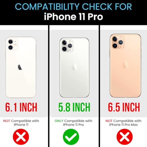 Image of PEEPERLY Back Cover Case for iPhone 11 Pro Scratch Resistant Anti-Slip TPU Shockproof Protective Durable Butterfly Glitz Glam Case for Girls & Women(Pink)
