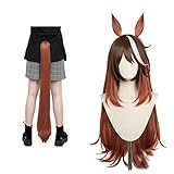 コスプレウィッグ 耐熱 かつら ウマ 娘 コスチューム小物 パーティー イベント 仮装 コスチュム ウィッグネット付き (シンボリルドルフ)