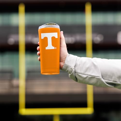 Image of Logo Brands NCAA 20 oz Powder Coat Stainless Tumbler -Double-Wall Insulated Everday Tumbler for Hot or Cold Drinks, High Lip Lid, Team Color
