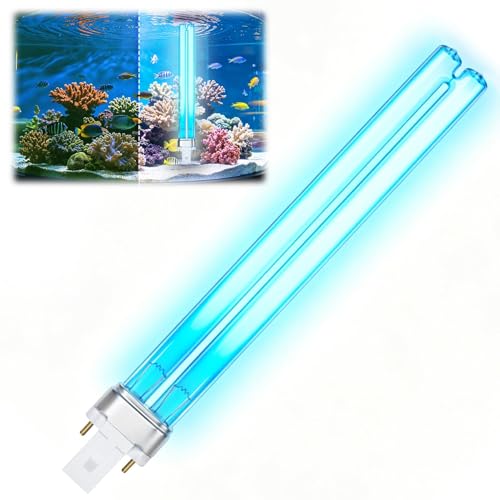 ZestEcho Ampoule UV-Desinfektionslampe 11W G23 pour Bassin Aquarium Filtre, Ampoule de Remplacement pour Bassin extérieur et étang à Poissons. Désinfection...