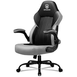 GTPLAYER Gaming Chair,Ergonomic Computer Desk Chair with Footrest and Massage Lumbar Support, High Recliner Chair with 360° Swivel Seat and Headrest (Gray)
