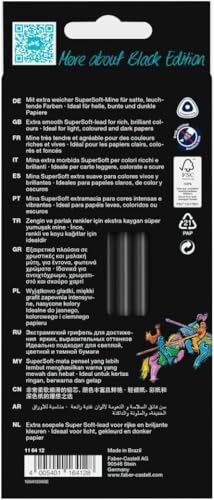 Image of Faber-Castell Black Edition Colored Pencils| Great Back to School Art Supplies | Classic (12 Count)