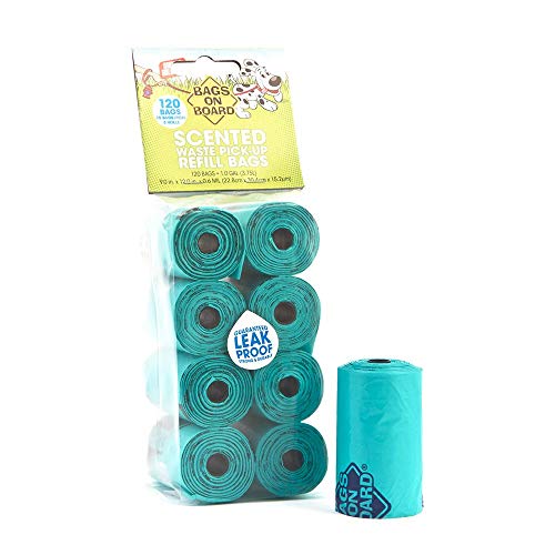 Bags on Board Waste Pick Up Bag (Scented, Green, 120,8 x 15)