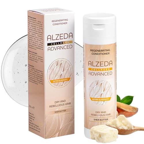 ALZEDA Acondicionador Regenerador Advanced 250 ml – Con colágeno y manteca de karité – Hidratación profunda y suavidad – Para cabello dañado, seco y opaco