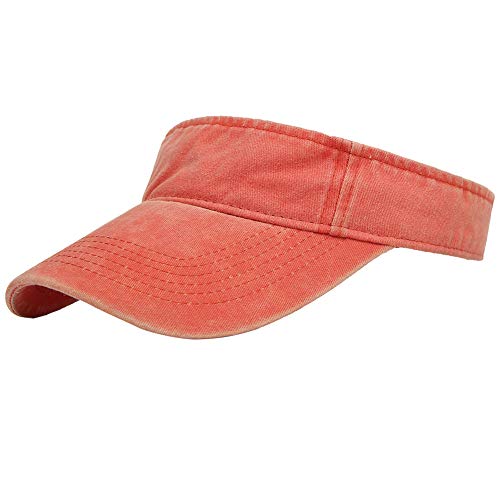 Sport Sun Visor Hats Cotton Ball Caps Empty Top Baseball Sun Cap For Men Women Orange #TOP9