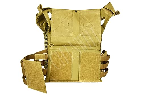 QHIU Tactical Vest Camouflage Molle Plate Carrier Protection Multifunction Combat Military Vest for Airsoft Paintball CS SWAT Wargame Hunting Outdoor Sport - Image 6