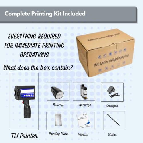 Image of Handheld Inkjet Printer | Portable TIJ Batch Coding Machine | Date, MRP, Barcode, QR Code & Batch Number Printing Machine | 12.7mm Print Height | 600 DPI Industrial Printer