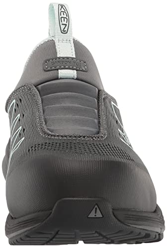 KEEN Utility Women’s Vista Energy Shift Low Composite Toe Slip On Industrial Work Sneakers, Steel Grey/Blue Glass, 8 D (Medium) US