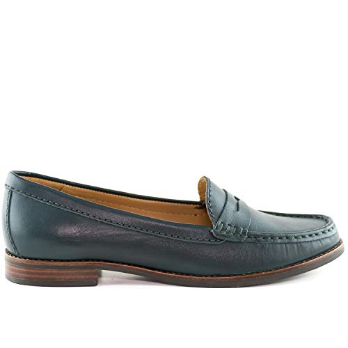 Image of Womens Casual Genuine Leather Comfortable Lightweight Driving Moaccasins Classic Fashion Penny Slip On Ladies Driving Loafer Flat Shoes