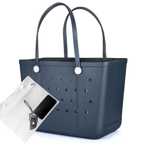 Rubber Beach Bag, Washable Moisture Resistant Durable Open Hole