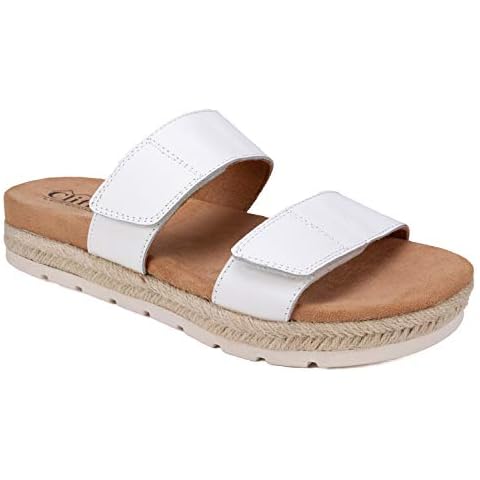 CLIFFS BY WHITE MOUNTAIN Women's Tionna Slide Sandal, 4 UK White Cover