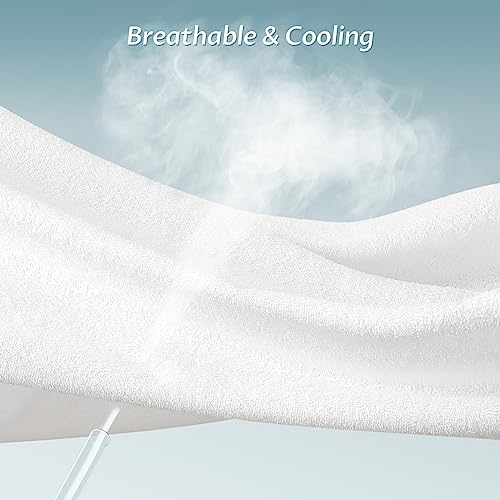 California King Size Waterproof Mattress Protector Fitted Terry Mattress Pad Cover with Deep Pocket Up to 18''