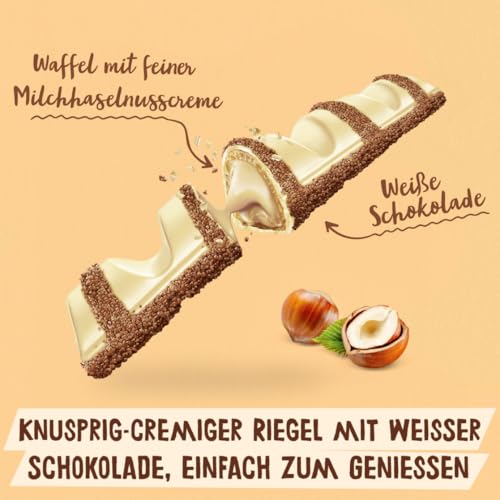Ferrero kinder bueno White – Schokoriegel mit weißer Schokolade – 30 Packungen mit je 2 Einzelriegeln (30 x 40 g) 2