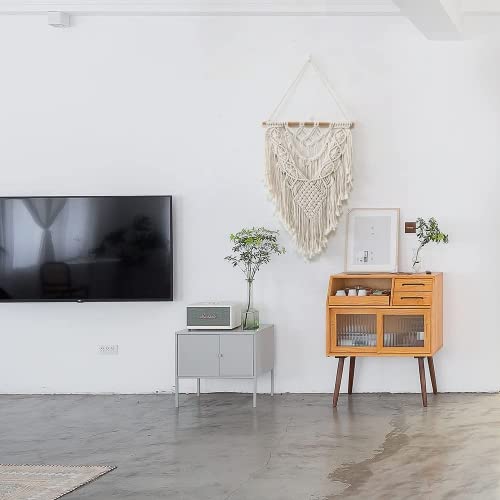 Tapicería boho de algodón tejida a mano tapiz exclusivo macramé FLAA de gran formato 4