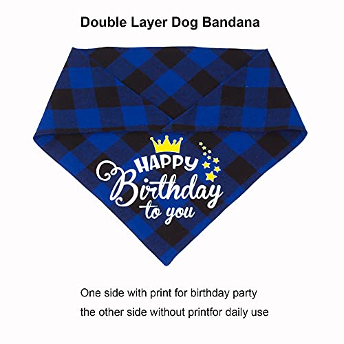 ADOGGYGO Dog Birthday Party Supplies, Dog Birthday Hat Bandana Scarf with Cute Dog Bow Tie for Small Medium Dogs Pets - Image 7