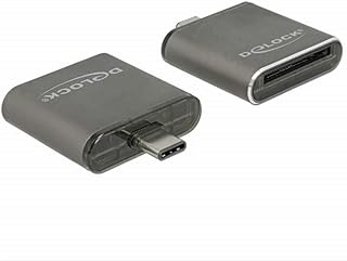 DeLOCK USB 3.0 91498 (Gen 1) TYPE-C Black Memory Card Reader – Card reader (MMC, MMC Mobile, MMC, microSD, MMCmicro. 2000 GB/USB 3.0/3.1 Gen 1 Type-C 185 MB/s; 250 Mbit/s; 5000 Mbit/s)