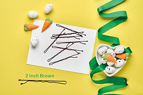 Sdanart Bobby Pins Brown Hair Pins,200 Count Hair Pins For Women Girls Kids Hair Invisible Wave Hair Pin, Hairgrip Barrette Hairclip For All Hair Types Straight Wave Curly(Brown,2 Inch) #TOP2