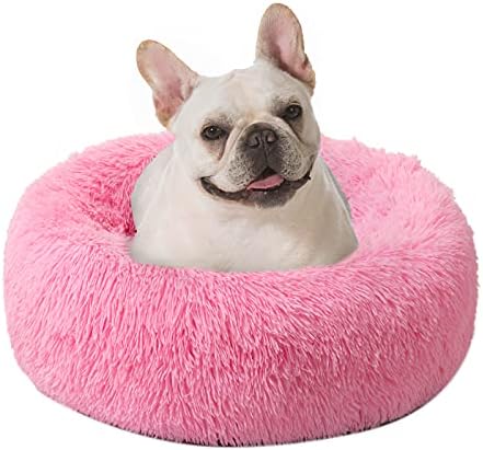 DanceWhale Calming Dog Bed, Anti Anxiety Round Donut Cat Bed for Medium Large Pet, Warming Cozy Soft Plush Cuddler Fuzzy Cusion Comfy Furry Mat(Pink 23.7″) DanceWhale Calming Dog Bed, Anti Anxiety Round Donut Cat Bed for Medium Large Pet, Warming Cozy Soft Plush Cuddler Fuzzy Cusion Comfy Furry Mat(Pink 23.7″)