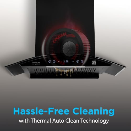 Image of Hindware Smart Appliances Sancia BLDC 75cm Kitchen Chimney | 1400 CMH | Filterless | Autoclean | Curved Glass | Motion Sensor, Touch Control | 12 Yrs Warranty on Motor, 3 Yrs on Product by Brand