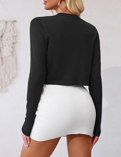 OmicGot Women's Cropped Cardigan Sweaters Long Sleeve Open Front Bolero Shrugs for Dresses S-XL4