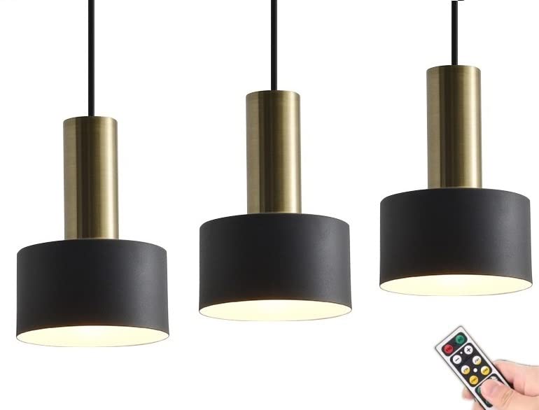 Lustre moderne à piles pour îlot de cuisine et petit plafonnier de chambre