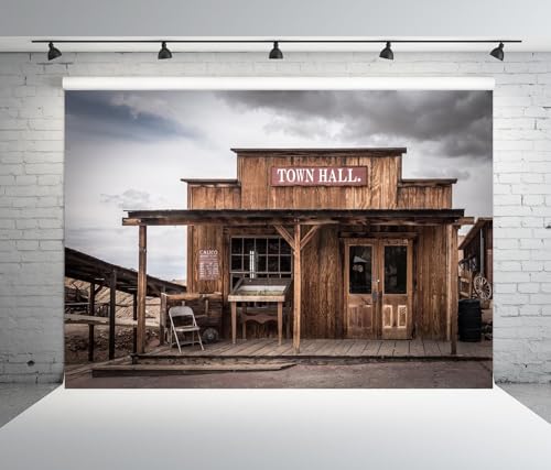 Arrière-Plan Far West en tissu avec ciel nuageux pour portraits