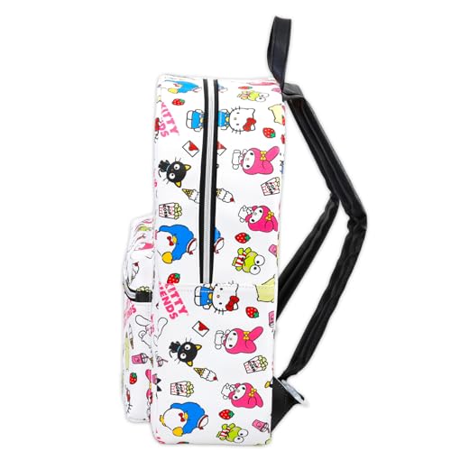 Hello Kitty and Friends Backpack Set - 16” Sanrio Faux Leather Backpack with My Melody, Kuromi, Cinnamoroll, More Plus Bookmark | Hello Kitty and Friends School Bag4