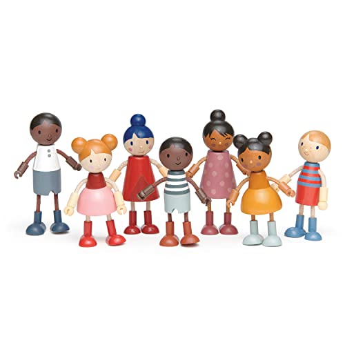Tender Leaf Toys - Familia Muñecos Humming Bird Multicultural miniatura 3