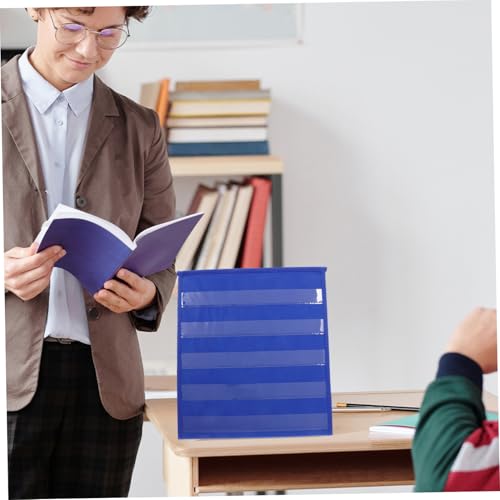 Support polyvalent à plusieurs compartiments bleu pour bibliothèque et école - 7