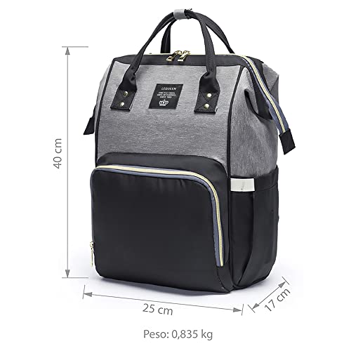 Mochila Bolsa Maternidade Lequeen Original Impermeável Porta mamadeira Menina Menino