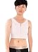 LesBinders Women Lesbian Tomboy Elastic Band Zip Up Chest Binder Tank Top White