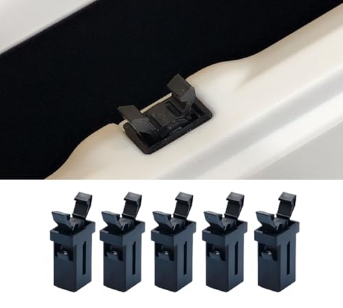 10Sets schwarzer Kunststoff Müllbehälter Deckel Schloss Schnallen Universal Müllbehälter Ersatz Presse Schnalle Verriegelung Clips Schlüssel Schalter für den Einsatz zu Hause und im Freien