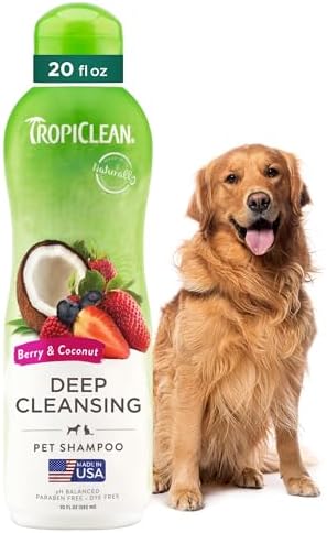 TropiClean Deodorizing Dog Shampoo for Smelly Pets, Long Lasting ...
